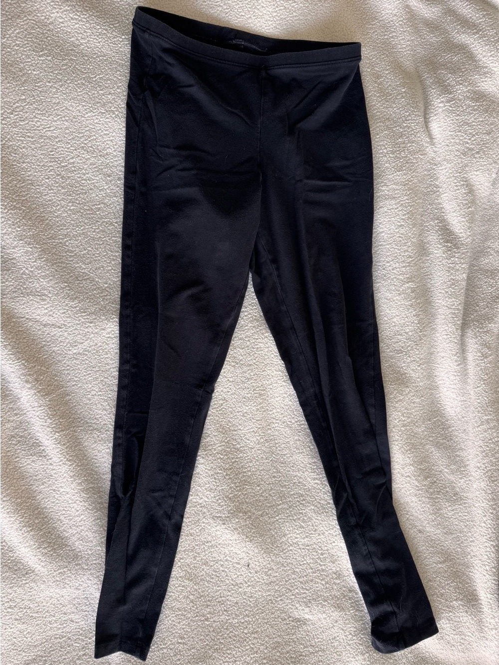 Hue Women's Black Ankle Leggings High Rise Cotton Blend Stretch Yoga S